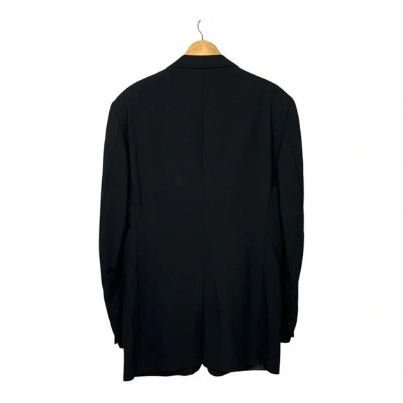 Stafford 100% Worsted Wool Sport Coat Suit Jacket Black Men Size 42XT - Picture 2 of 8